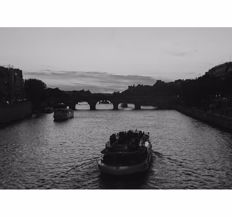 Paris nehir manzarası şehir ve ülke duvar resim - TenStickers