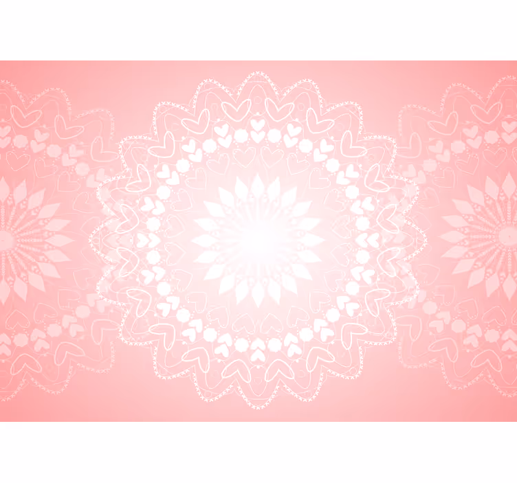 Kalp mandala tasarımı aşk duvar resim - TenStickers
