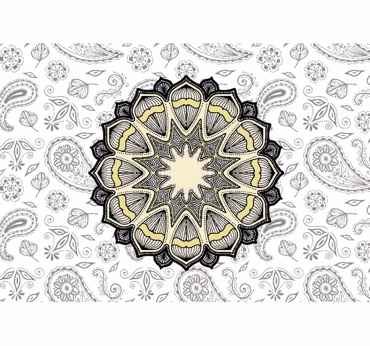Mandala duvar resim - ayrıntılı mandala motifi - TenStickers
