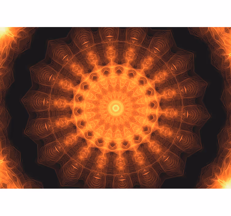 Parlak dairesel desen mandala duvar resim - TenStickers