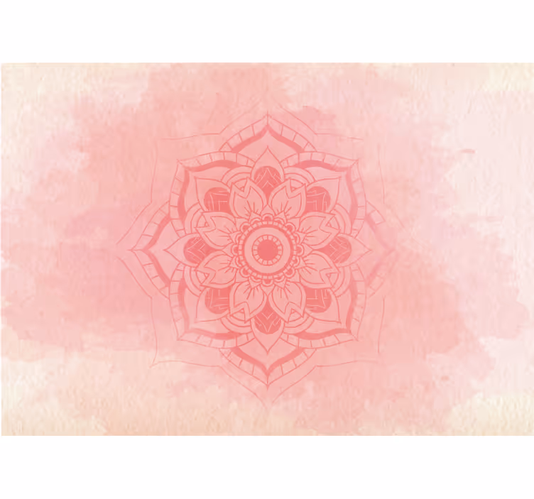 Zarif çiçekli daire mandala duvar resim - TenStickers