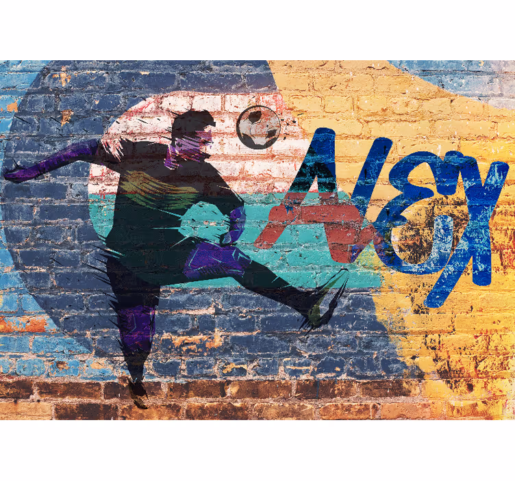 Renkli futbol grafiti genç duvar resimleri - TenStickers
