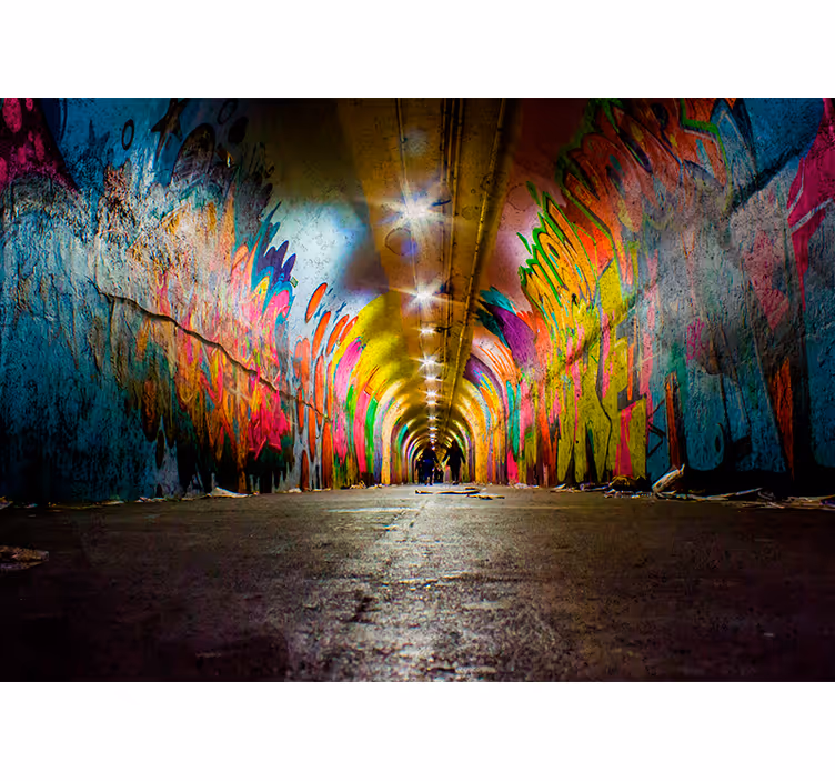 Tünel grafiti kentsel sanat duvar resmi - TenStickers