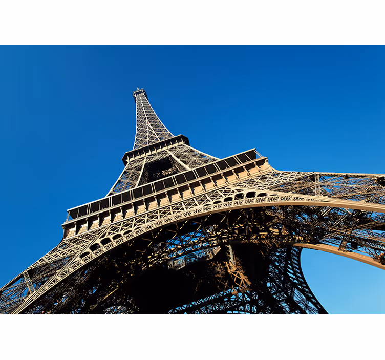 Paris duvar kağıdı yerden eyfel kulesi - TenStickers