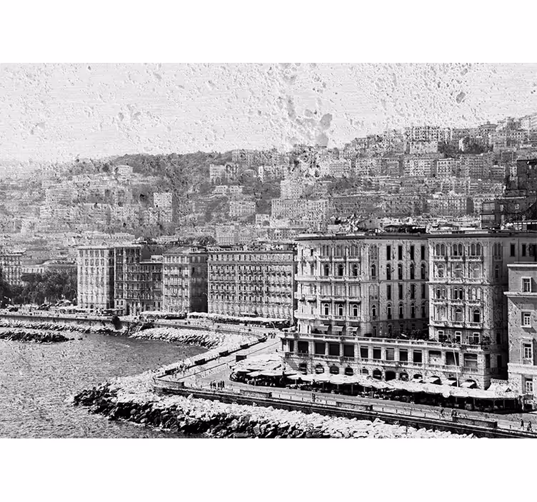 Napoli kıyı manzarası şehir ve ülke duvar resim - TenStickers