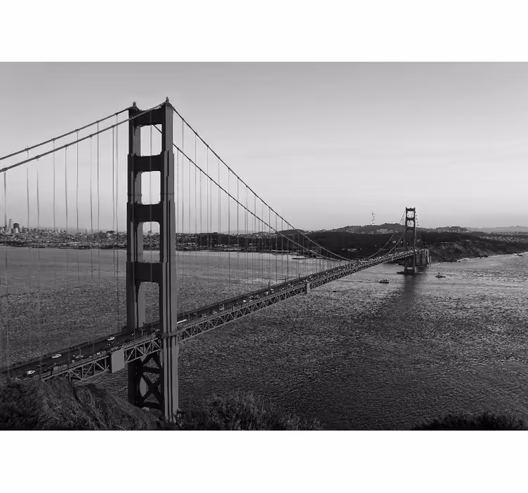 Golden gate yapısı şehir ve ülke duvar resmi - TenStickers