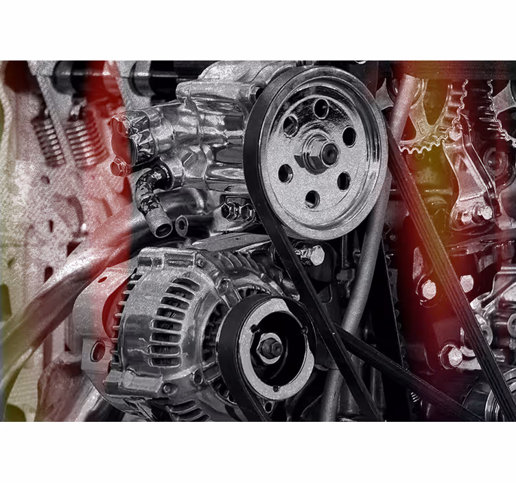 Arabanın içinden araba motoru duvar kağıdı - TenStickers