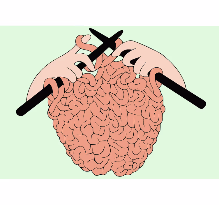 örme beyin kentsel sanat duvar kağıdı - TenStickers