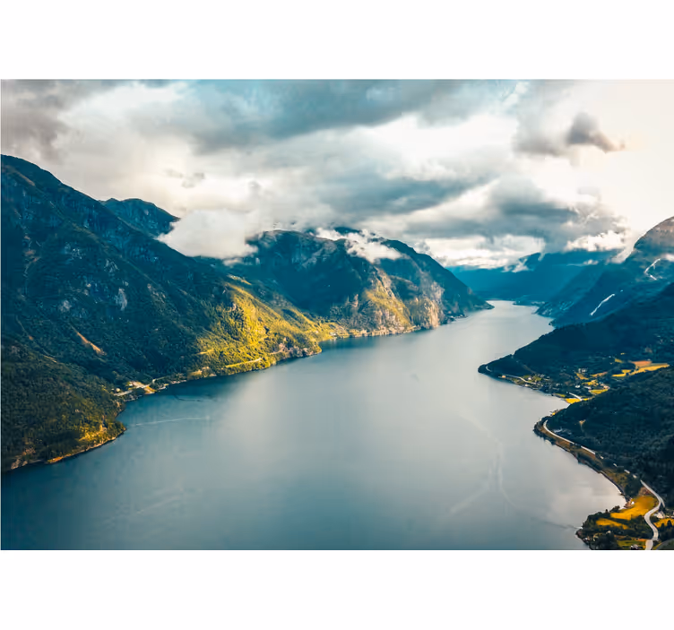 Norveç manzara nehir doğa duvar kağıdı - TenStickers