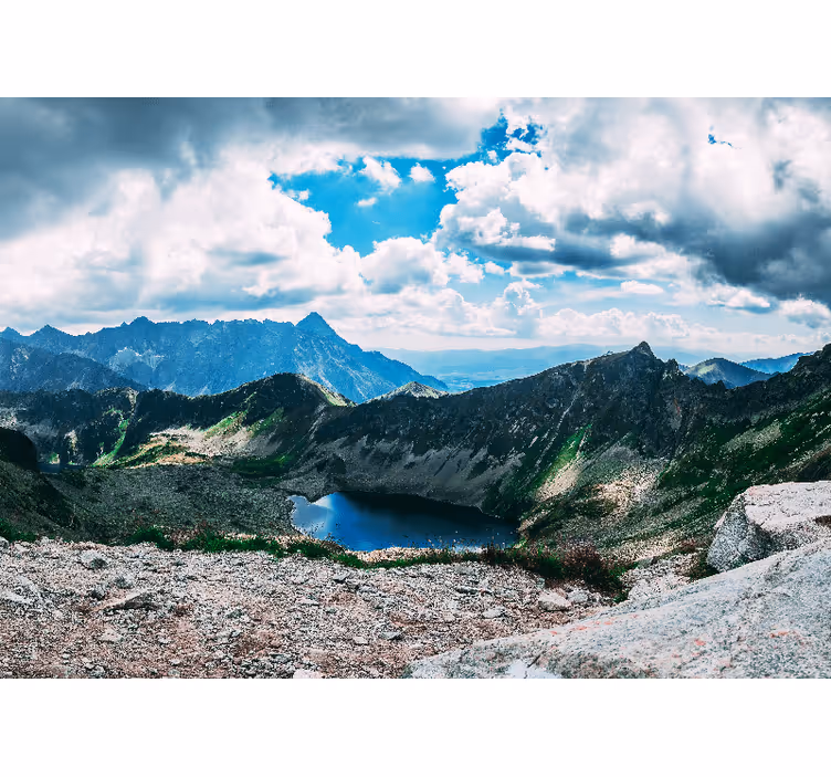 Manzara duvar resmi grand mountain lake - TenStickers