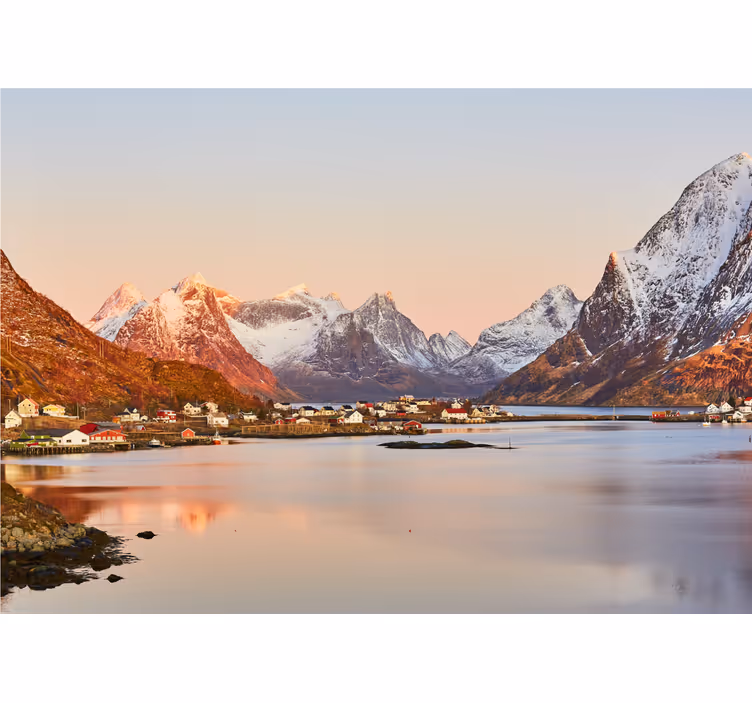 Lofoten adaları norveç duvar kağıdı - TenStickers