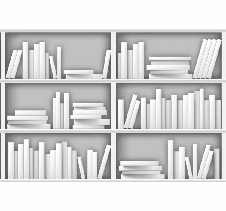 Doku ve desen duvar resim katmanlı kitap rafları - TenStickers