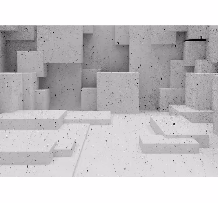 Beton formlar 3d duvar resmi - TenStickers