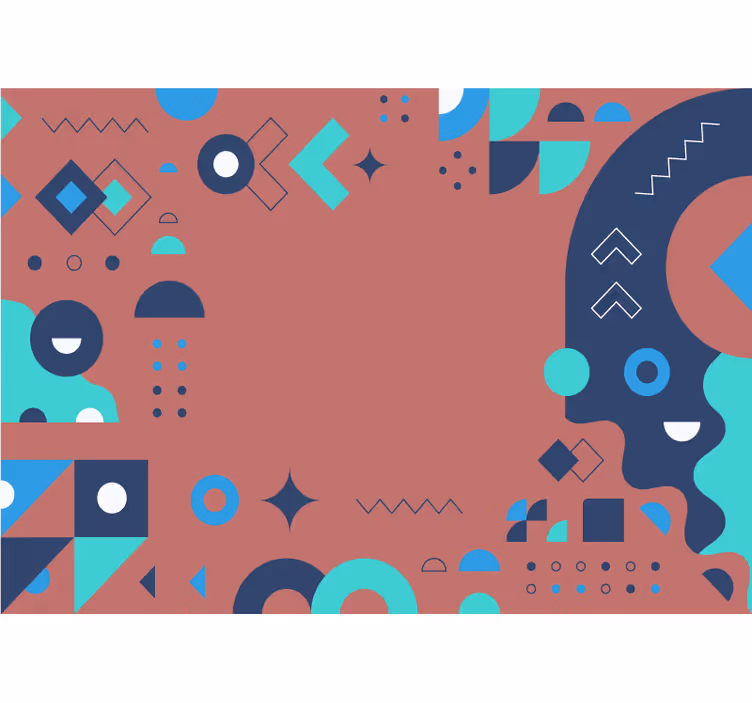 Soyut duvar resim geometrik desenli kompozisyon - TenStickers