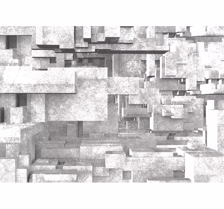Soyut duvar resim geometrik yapı katmanları - TenStickers
