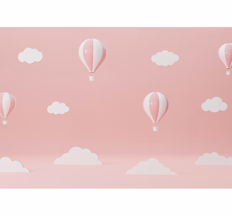 Aşk duvar resim renkli gökyüzü balonları - TenStickers