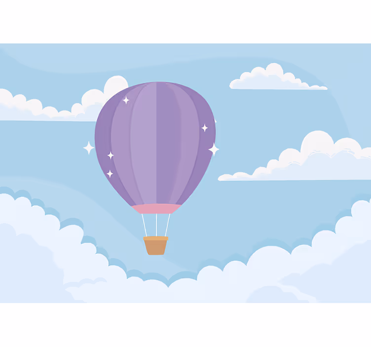 Çocuk odası duvar reslim eğlenceli sıcak hava balonları - TenStickers