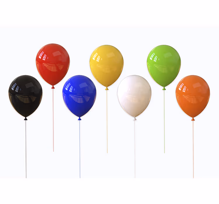 3d gerçekçi balon renkli çocuklar duvar resimleri - TenStickers