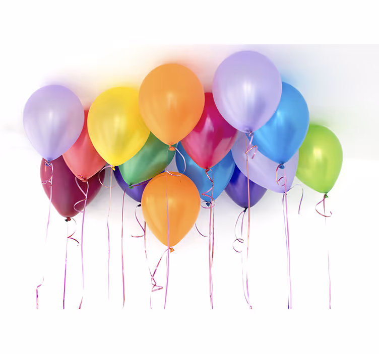 Aşk duvar resim renkli parti balonları - TenStickers