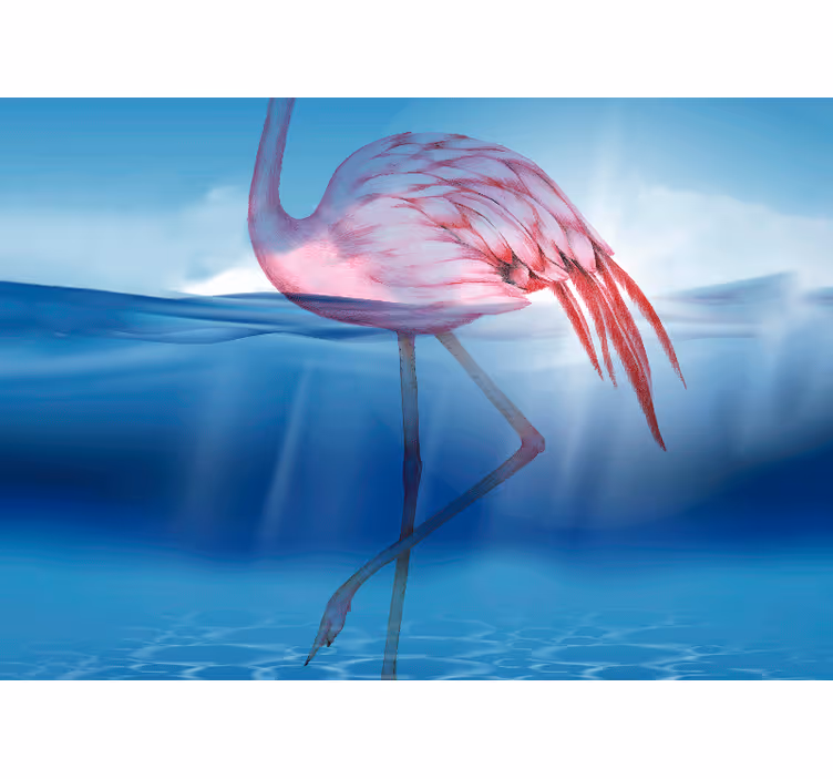 Hayvan duvar resim Şık flamingo duruşu - TenStickers