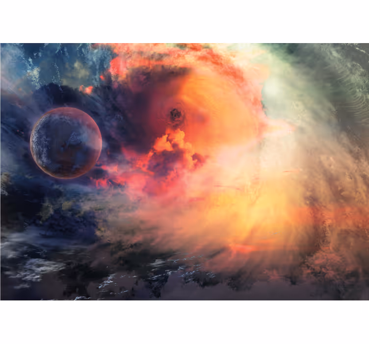 Uzay duvar resmi - kozmik dönüşen nebula - TenStickers