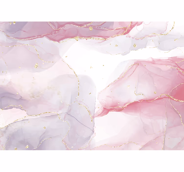 Pembe kristal doku 3d duvar resmi - TenStickers