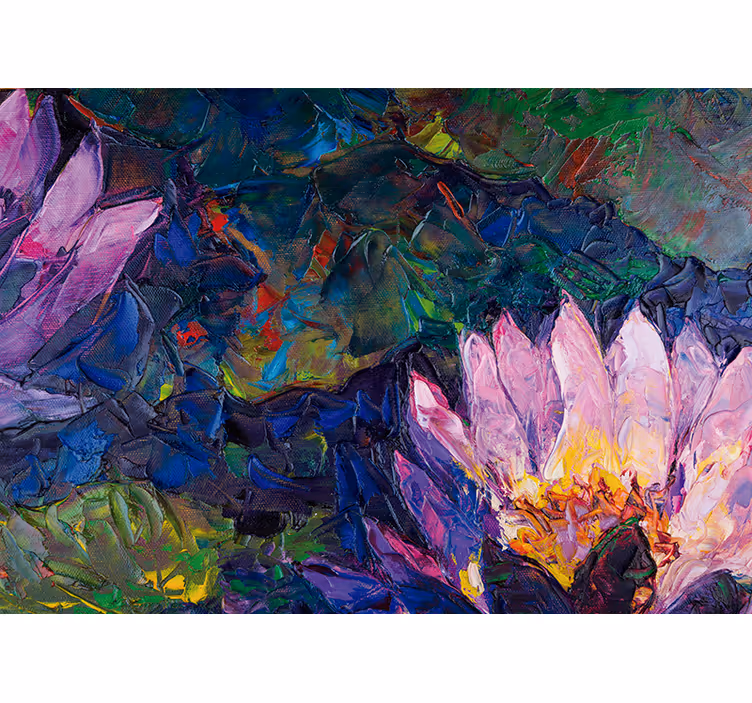 Çiçek duvar resim lotus Çiçeği soyut - TenStickers