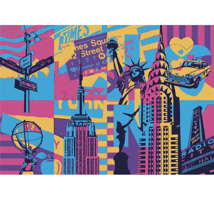 New york Şehir ve Ülke duvar resmi - TenStickers