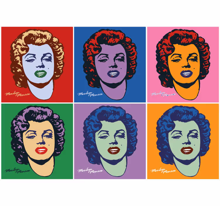 Pop art marilyn monroe kentsel sanat duvar kağıdı - TenStickers