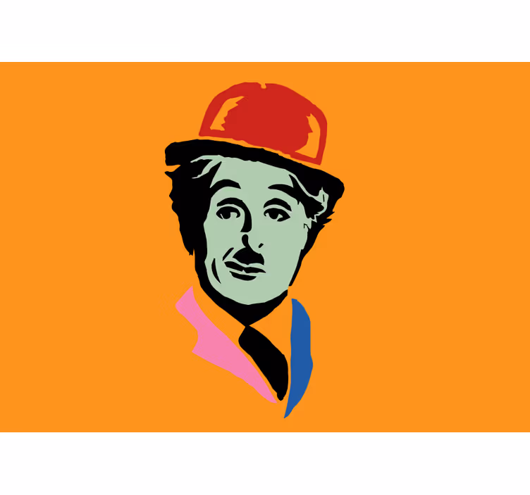Charlie chaplin pop art kentsel sanat duvar kağıdı - TenStickers