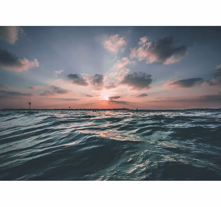 Dalgalı deniz doğa duvar resmi - TenStickers