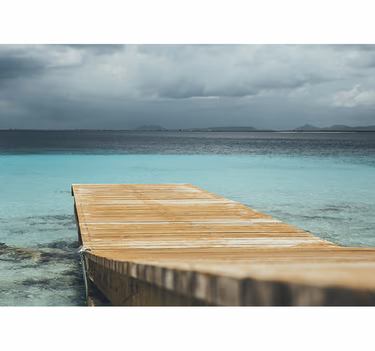 Doğa duvar resim serin deniz İskelesi - TenStickers