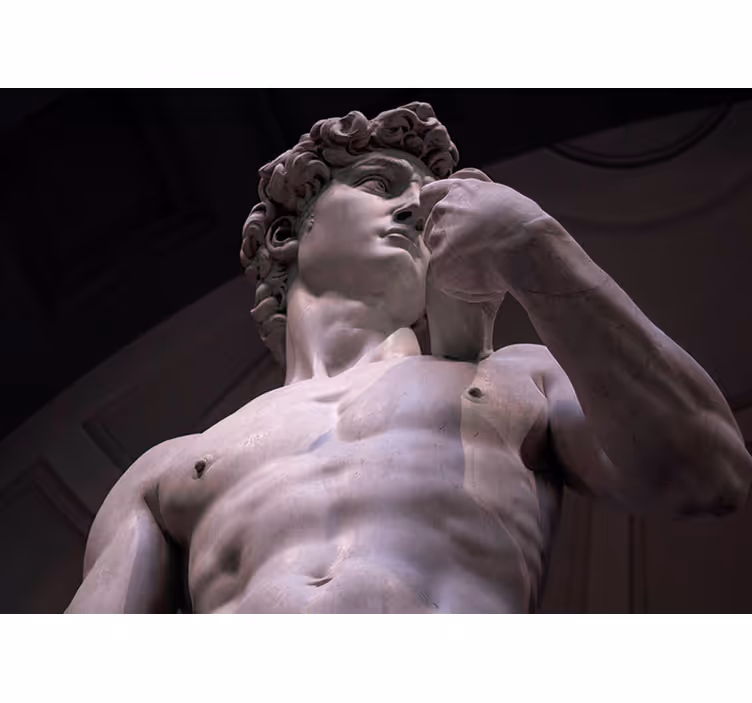 Klasik sanat duvar resmi michelangelo'nun mermer figürü - TenStickers