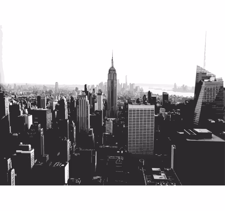 Siyah beyaz new york duvar resmi - TenStickers