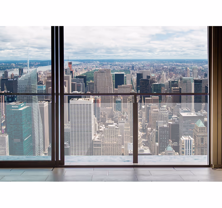 New york city skyline şehir ve ülke duvar resmi - TenStickers