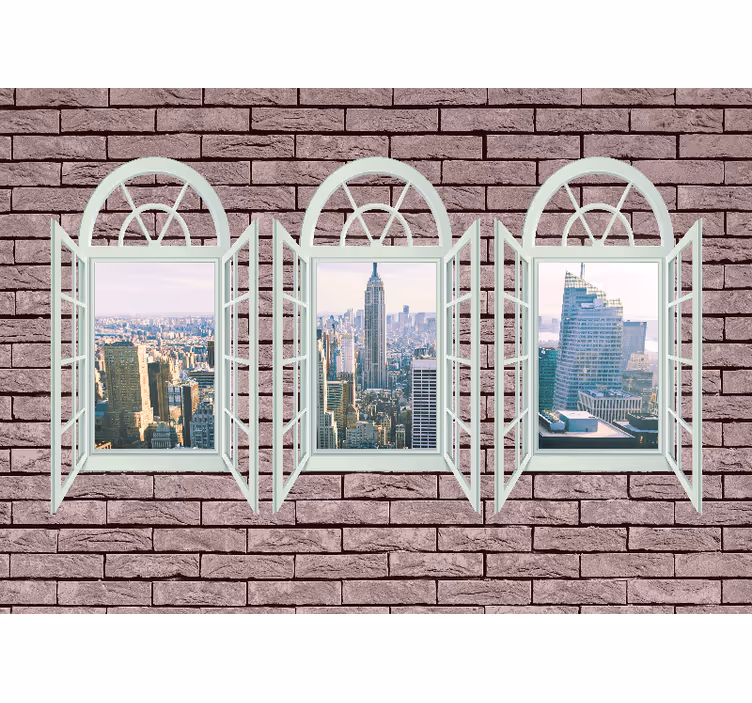 New york duvar resim Şehir silueti manzarası - TenStickers