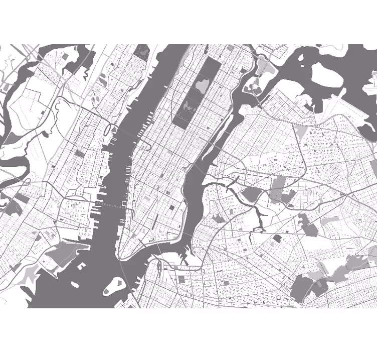 New york şehir haritası duvar resmi - TenStickers