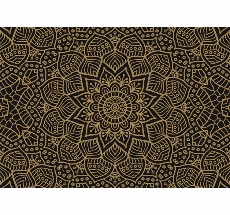 Mandala duvar resim - detaylı botanik motif - TenStickers