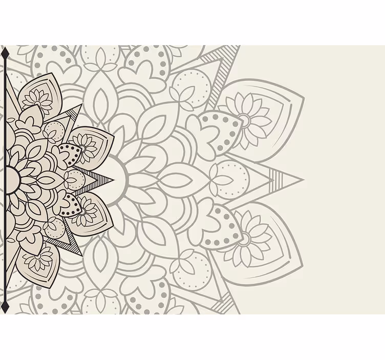 çiçek orijinal desenli mandala duvar resmi - TenStickers