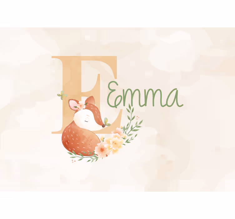 Çocuk odası duvar reslim kişiye Özel tilki tasarımı - TenStickers