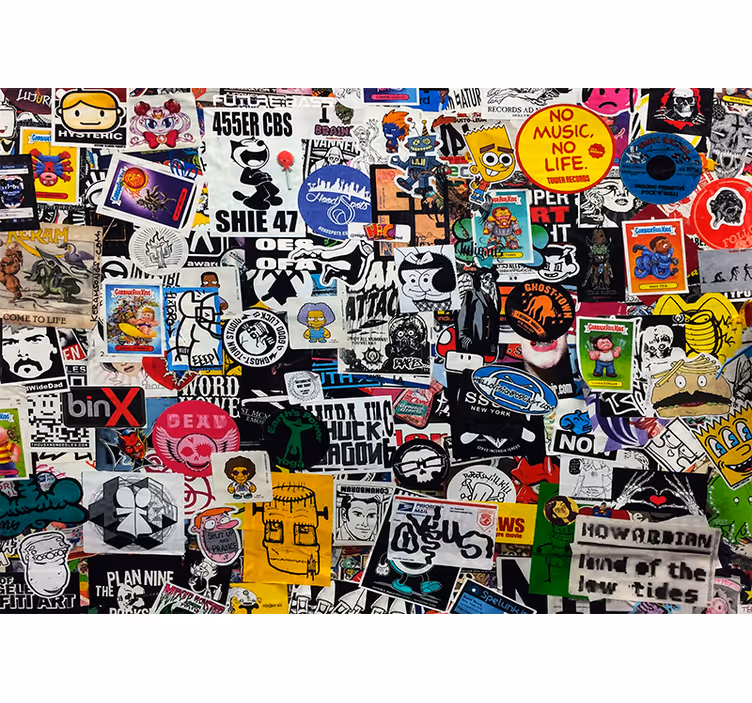 Kentsel sanat duvar resim - renkli Çıkartma kolajı - TenStickers