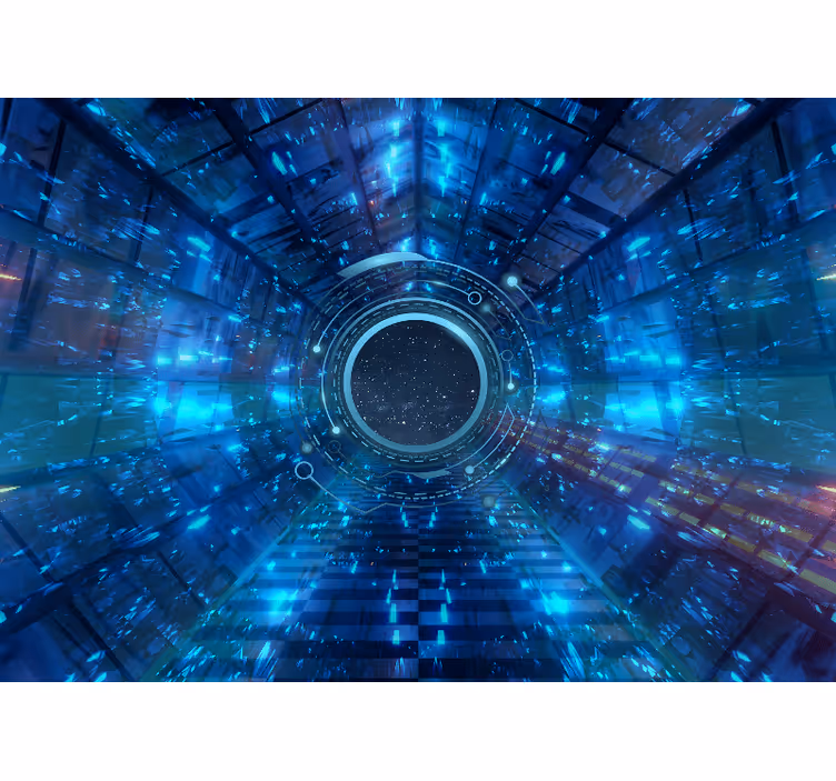 Uzay duvar resmi 3d kozmik portal - TenStickers