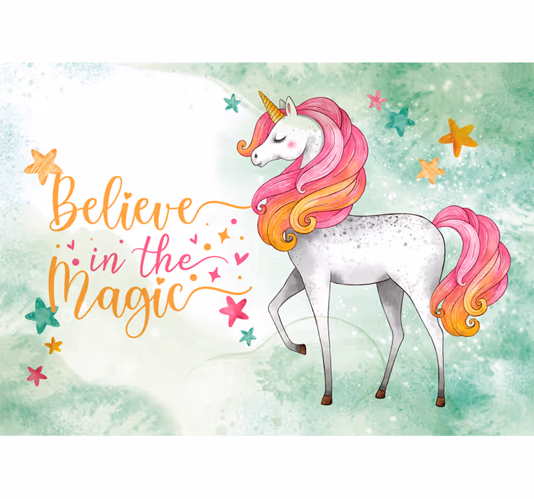Fantezi duvar resmi unicornun büyüsü - TenStickers