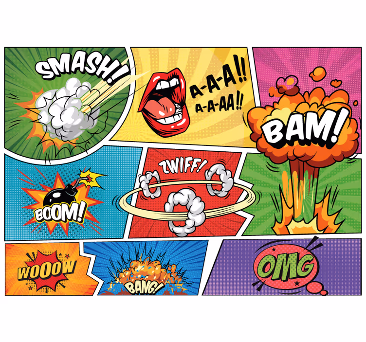 Kentsel sanat duvar resmi Çizgi roman aksiyonu - TenStickers