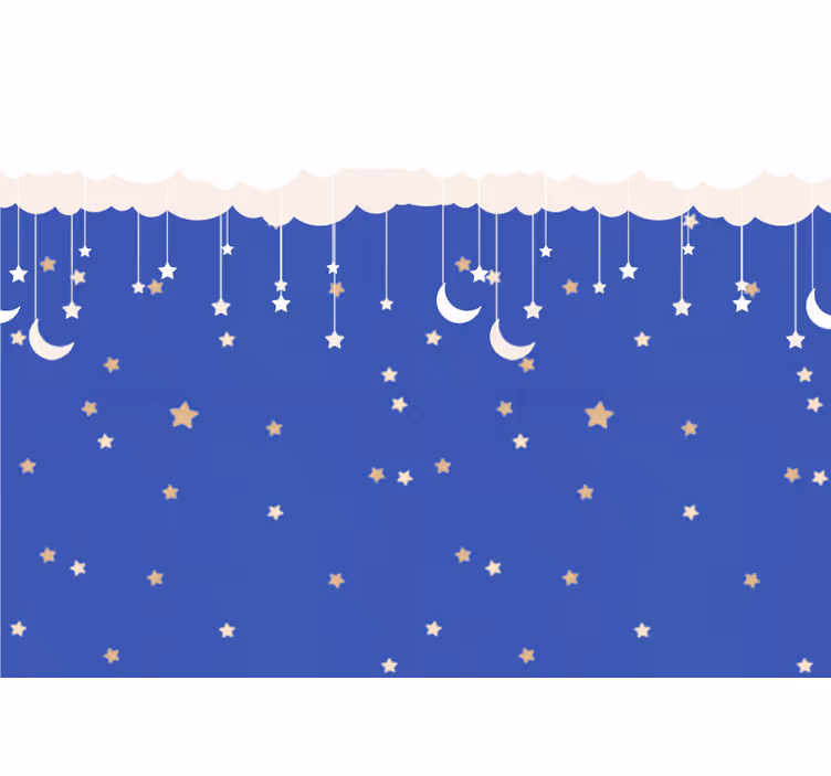 Çocuk odası duvar reslim gece gökyüzü macerası - TenStickers