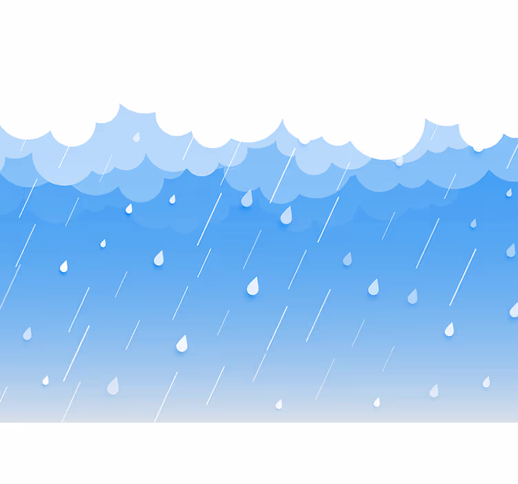 Gökyüzü duvar resim raindrop bulut manzarası - TenStickers