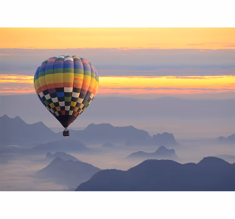 Araç duvar resim hava balonu macerası - TenStickers