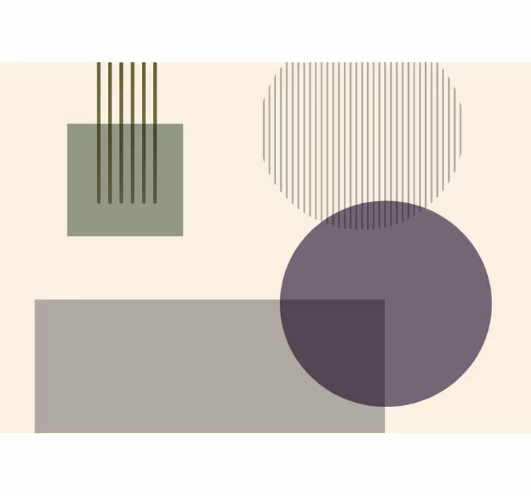 Yumuşak geometrik formlar soyut duvar resimleri - TenStickers