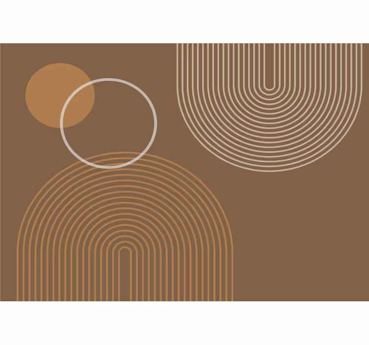 Soyut duvar resmi - geometrik dairesel desenler - TenStickers