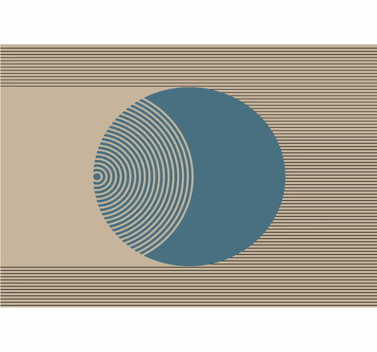 Geometrik daire deseni soyut duvar resim - TenStickers